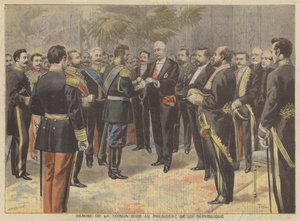 Presentasjon av Order of the Golden Fleece til president Faure i Frankrike av French School